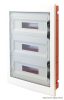 EDSS-12/3 Süllyesztett elosztódoboz, füstszínű-sík ajtóval, NPE nélkül 3×12 (36) modul, IP40, (H×W×D=545×305×85 mm)