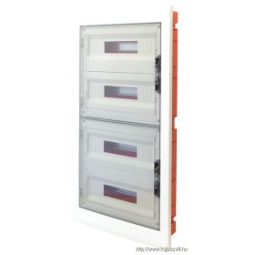   TRACON EDSS-18/4 Süllyesztett elosztódoboz, füstszínű-sík ajtóval, NPE nélkül 4×18 (72) modul, IP40, (H×W×D=860×440×95mm)