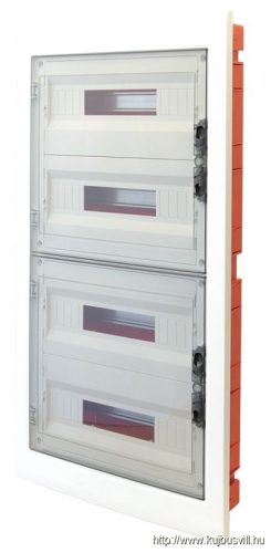 EDSS-18/4 Süllyesztett elosztódoboz, füstszínű-sík ajtóval, NPE nélkül 4×18 (72) modul, IP40, (H×W×D=860×440×95mm)