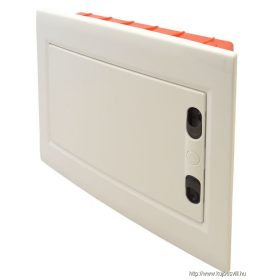   TRACON EDSSN-12/1 Süllyesztett elosztódoboz, fehér-sík ajtóval, NPE nélkül 1×12 (12) modul, IP40, (H×W×D=240×305×80mm)