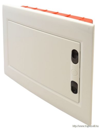 EDSSN-12/1 Süllyesztett elosztódoboz, fehér-sík ajtóval, NPE nélkül 1×12 (12) modul, IP40, (H×W×D=240×305×80mm)