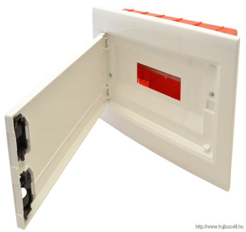 TRACON EDSSN-12/1 Süllyesztett elosztódoboz, fehér-sík ajtóval, NPE nélkül 1×12 (12) modul, IP40, (H×W×D=240×305×80mm)