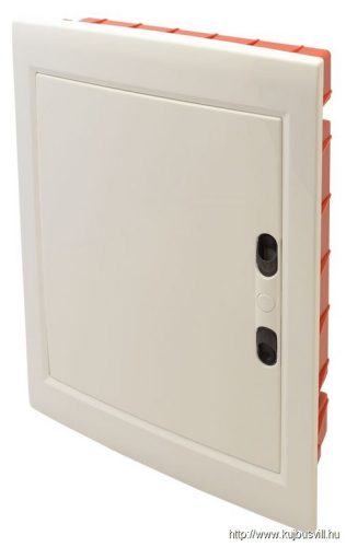 EDSSN-12/2 Süllyesztett elosztódoboz, fehér-sík ajtóval, NPE nélkül 2×12 (24) modul, IP40, (H×W×D=395×305×85mm)