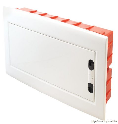 EDSSN-18/1 Süllyesztett elosztódoboz, fehér-sík ajtóval, NPE nélkül 1×18 (18) modul, IP40, (H×W×D=270×440×85mm)