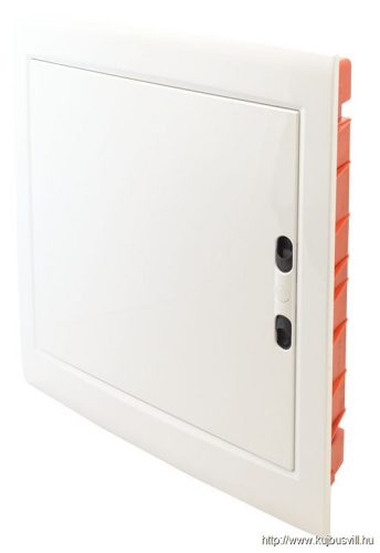 EDSSN-18/2 Süllyesztett elosztódoboz, fehér-sík ajtóval, NPE nélkül 2×18 (36) modul, IP40, (H×W×D=480×440×90 mm)