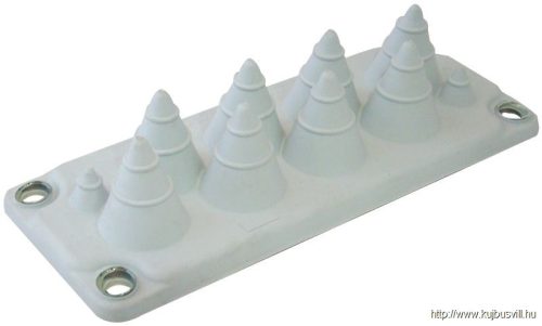 EKBV-02 Elosztószekrény kábelbevezető, gumi, 10db kábelhez 216x84mm; IP55