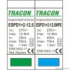 ESPD1+2-12.5-1+1P T1+T2 AC típusú túlfeszültséglevezető, cserélhető betéttel Uc:275V; Iimp:12,5kA; In:20/40kA; Imax:50kA; Up:1,3kV; 1+1P