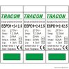 ESPD1+2-12.5-3P T1+T2 AC típusú túlfeszültséglevezető, cserélhető betéttel Uc:275V; Iimp:12,5kA; In:20kA; Imax:50kA; Up:1,3kV; 3P