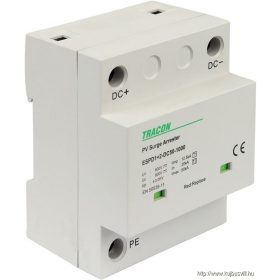   TRACON ESPD1+2-DC50-600 T1+T2 DC típusú túlfeszültséglevezető, egybeépített Ucpv: 800V; Iimp:12,5kA; In:20kA; Imax:50kA; Up:3kV