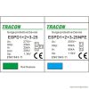 ESPD1+2+3-25-1+1P T1+T2+T3 AC típusú túlfeszültség levezető, egybeépített Uc:275V; Iimp:25/100kA; In:25/100kA; Uoc:20kV; Up:1,3kV; 1+1