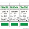 ESPD2-40-3P T2 AC típusú túlfeszültség levezető, cserélhető betéttel Uc:275V; In:20kA; Imax:40kA; Up:1,3kV; 3P