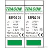 ESPD2-70-2P T2 AC típusú túlfeszültség levezető, cserélhető betéttel Uc:275V; In:40kA; Imax:70kA; Up:1,7kV; 2P
