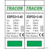 ESPD2+3-40-4P T2+T3 AC típusú túlfeszültséglevezető, egybeépített Uc:275V; In:20kA; Imax40kA; Uoc:10kV; Up:1,3kV; 4P