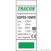 ESPD3-10-1+1P T3 AC típusú túlfeszültség levezető, egybeépített Uc:275V; In:10kA; Uoc:20kV; Up:1,2kV; 1+1P