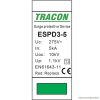 ESPD3-5-2P T3 AC típusú túlfeszültség levezető, egybeépített Uc:275V; In:5kA; Uoc:10kV; Up:1,2kV; 2P