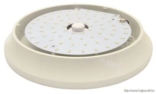 TRACON EVAS21NW Műanyag búrás falon kívüli LED világítótest mozgásérzékelővel 100-240V,21W,1600lm,4000K,1-8m,10s-12m,IP54,D=400mm,EEI=F