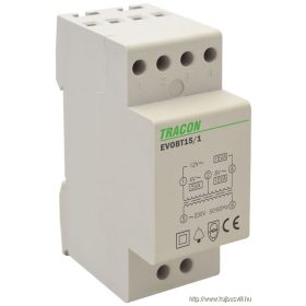   TRACON EVOBT15/1 Biztonsági (csengő) transzformátor 230V/4-8-12V AC, Psmax.:15VA, Is:1,25A