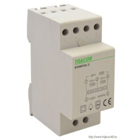   TRACON EVOBT24/1 Biztonsági (csengő) transzformátor 230V/12-24V AC, Psmax.:15VA, Is:0,62A