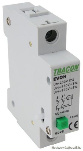 EVOH-UOVR Feszültségcsökkenési-növekedési kioldó EVOH-hoz Un:230VAC, 50Hz, Udown:170VAC, Uup:270VAC