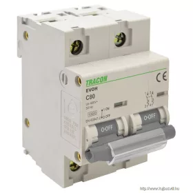   TRACON EVOH2125 Kismegszakító, nagyáramú, 2 pólus, C karakterisztika 125A, 2P,10kA
