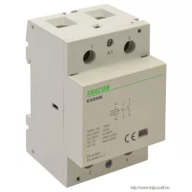   TRACON EVOHK2-100 Installációs kontaktor 230V, 50Hz, 3 Mod, 2×NO, AC1/AC7a, 100A,