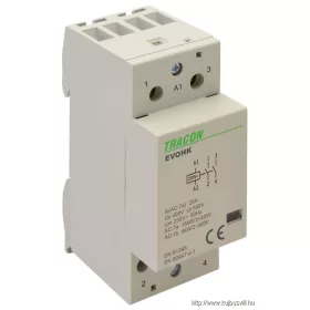   TRACON EVOHK2-63 Installációs kontaktor 230V, 50Hz, 2 Mod, 2×NO, AC1/AC7a, 63A,