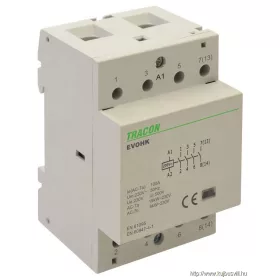   TRACON EVOHK4-40 Installációs kontaktor 230V, 50Hz, 3 Mod, 4×NO, AC1/AC7a, 40A,
