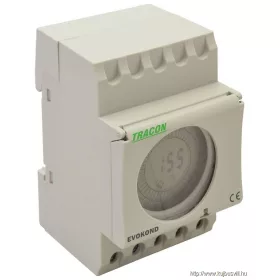   TRACON EVOKOND Digitális napi kapcsolóóra, moduláris 230VAC, 16(4)A, 48 ON-OFF