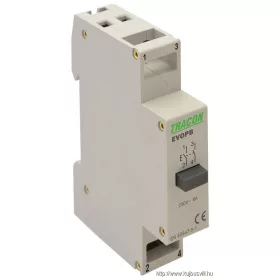   TRACON EVOPB Moduláris nyomógomb 230V, 50Hz, 2NO, Ith:16A, AC-14, Ie:6A