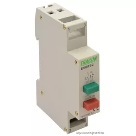   TRACON EVOPB2 Moduláris nyomógomb 230V, 50Hz, 1NO, 1NC, Ith:16A, AC-14, Ie:6A