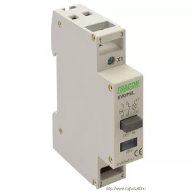   TRACON EVOPSL Moduláris nyomókapcsoló, jelzőfénnyel 230V, 50Hz, 1NO+1NC, LED, Ith:16A, AC-14, Ie:6A
