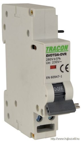 EVOTDA-OVR Feszültségnövekedési kioldó EVOTDA-hoz Un:230VAC, 50Hz, Uup:280VAC