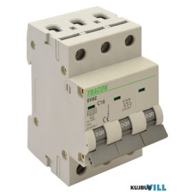   TRACON EVOZ3C63 Kismegszakító, 3 pólus, C karakterisztika 63A, C, 3P, 6kA
