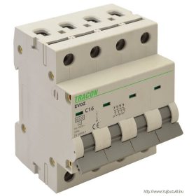   TRACON EVOZ4B25 Kismegszakító, 4 pólus, B karakterisztika 25A, B, 4P, 6kA