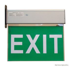   TRACON EXIT-02-J Élvilágítós LED kijáratjelző ragasztható piktogramokkal 230V, 50Hz, 8×LED, 3h, 2,4V / 900mAh, Ni-Cd
