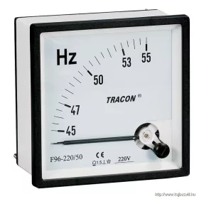 TRACON F48-220/50 Frekvencia mérő 48×48mm, 230V / 45-65Hz