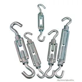   TRACON FHH10120 Sodrony-és huzalfeszítő horog-horog, acél+temperált öntvény 10×120mm, 3000N