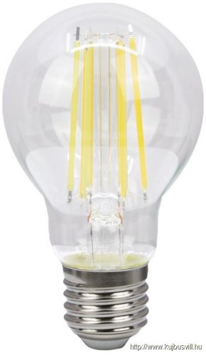 FILA6012WW COG LED gömb fényforrás, átlátszó 230 VAC, E27, 12W, 1530 lm, A60, 2700K, EEI=E
