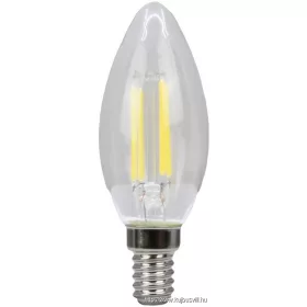   TRACON FILC354WW COG LED gyertya fényforrás, átlátszó 230 VAC, E14, 4W, 470 lm, C35, 2700K, EEI=E