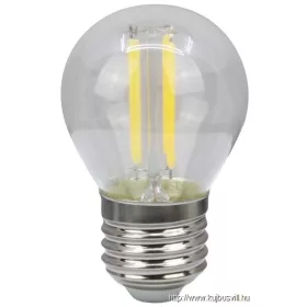   TRACON FILG454NW COG LED gömb fényforrás, átlátszó 230 VAC, E27, 4W, 470 lm, G45, 4000K, EEI=E