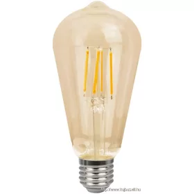   TRACON FILGST648W COG LED fényforrás, arany 230 VAC, E27, 8W, 800 lm, ST64, 2500K, EEI=F