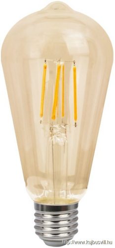FILGST648W COG LED fényforrás, arany 230 VAC, E27, 8W, 800 lm, ST64, 2500K, EEI=F