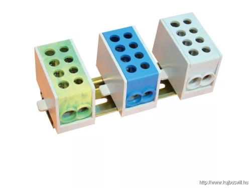 TRACON FLE-16 Főáramköri leágazó kapocs, sínre szerelhető, szürke 2×16mm2 / 2×16mm2, 400VAC, 76A