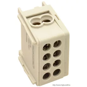   TRACON FLE-25 Főáramköri leágazó kapocs, sínre szerelhető, szürke 2×25mm2 / 2×25mm2, 400VAC, 101A