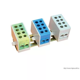   TRACON FLE-35/25K Főáramköri leágazó kapocs, sínre szerelhető, kék 1×35+1×25mm2/1×35+1×25mm2, 400VAC, 125A