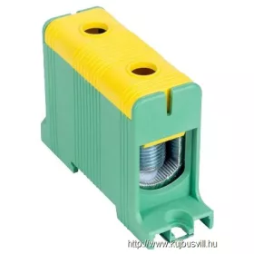   TRACON FLEAL-150/1ZS Főáramköri leágazó kapocs, sínre/felületre, zöld/sárga 35-150mm2, max. 1000VAC/1500VDC, max.320A