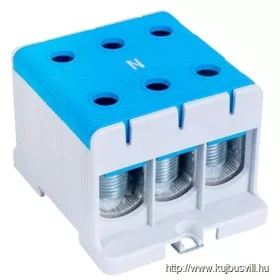   TRACON FLEAL-150/3K Főáramköri leágazó kapocs, sínre/felületre, kék 35-150mm2, max. 1000VAC/1500VDC, max.320A