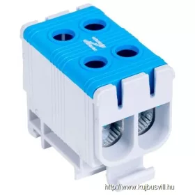   TRACON FLEAL-50/2K Főáramköri leágazó kapocs, sínre szerelhető, kék 6-50mm2, max. 1000VAC/1500VDC, max.160A