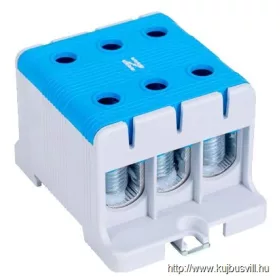   TRACON FLEAL-50/3K Főáramköri leágazó kapocs, sínre szerelhető, kék 6-50mm2, max. 1000VAC/1500VDC, max.160A