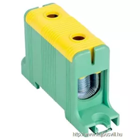   TRACON FLEAL-95/1ZS Főáramköri leágazó kapocs, sínre/felületre, zöld/sárga 16-95mm2, max. 1000VAC/1500VDC, max.245A
